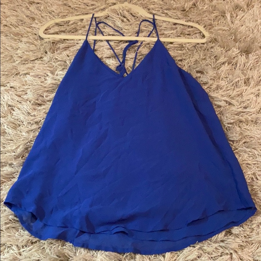 Blue chevron tank top